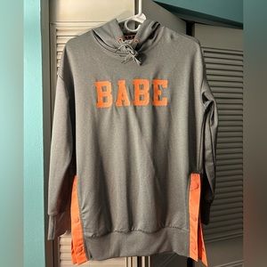 NEW No Boundaries “BABE” Juniors’ Drawstring Hoodie